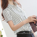 Fashion Women Stripe Shirt White and Black